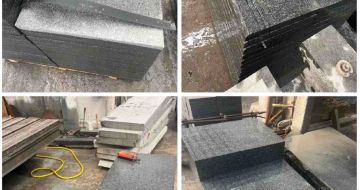 四平 芝麻黑地铺石材