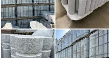 四平 芝麻白花岗岩挡车柱、隔离柱多少钱