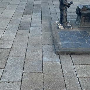 四平仿古石铺装效果