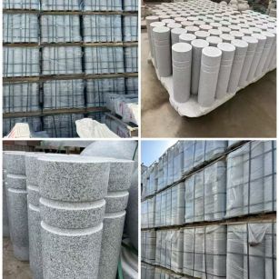 四平 芝麻白花岗岩挡车柱、隔离柱多少钱