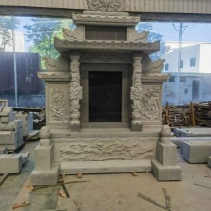 四平 芝麻灰高档墓碑、土墓，一套也支持定做