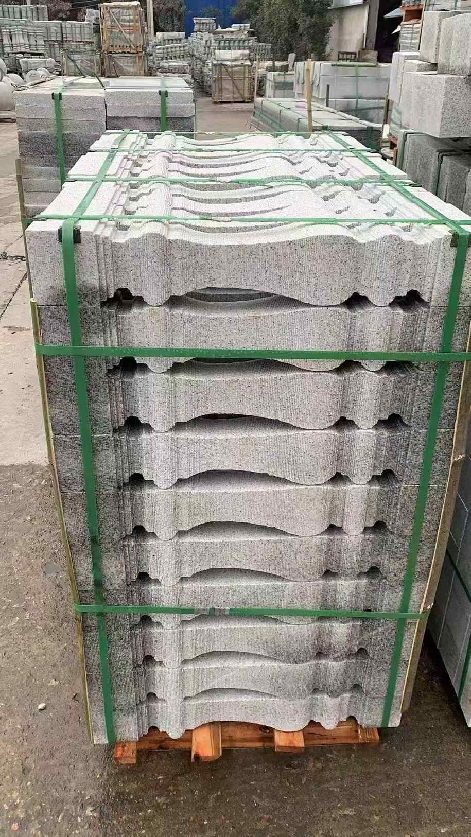 四平 芝麻白方形拉丝面，栏杆花瓶柱