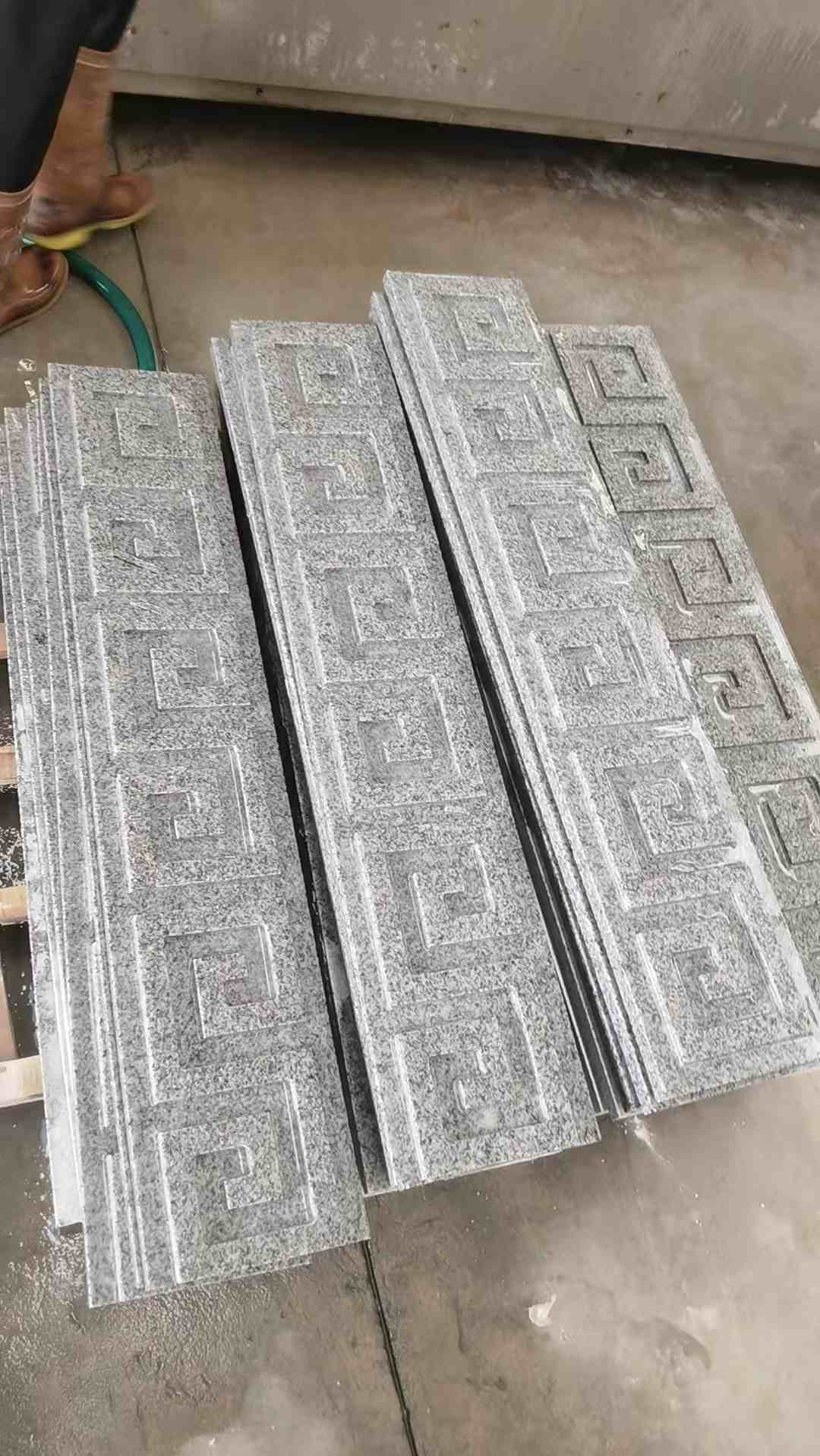 四平 别墅回纹线条，雕刻