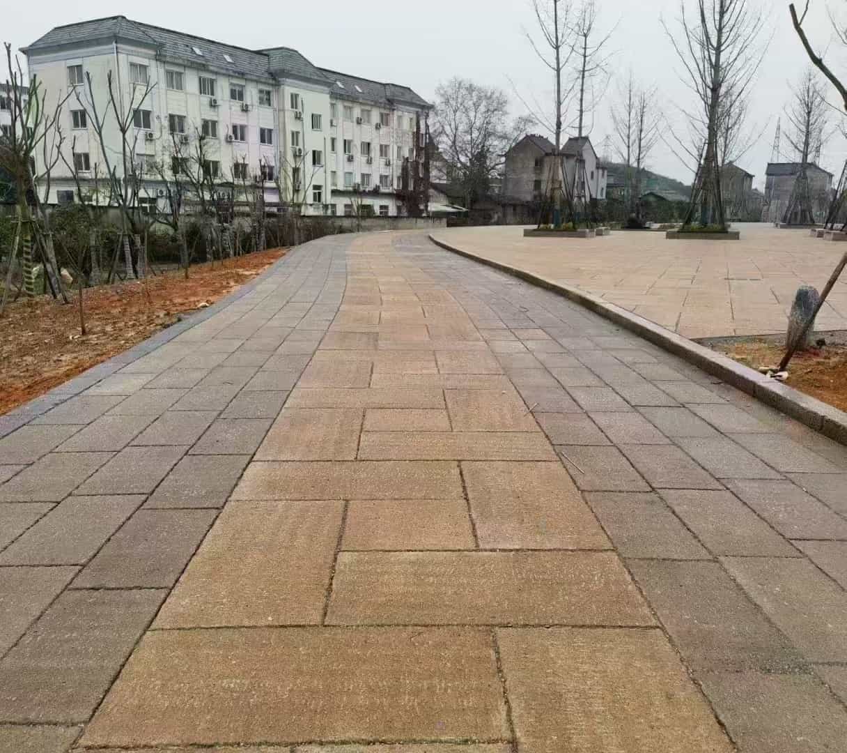 四平仿古石铺装效果