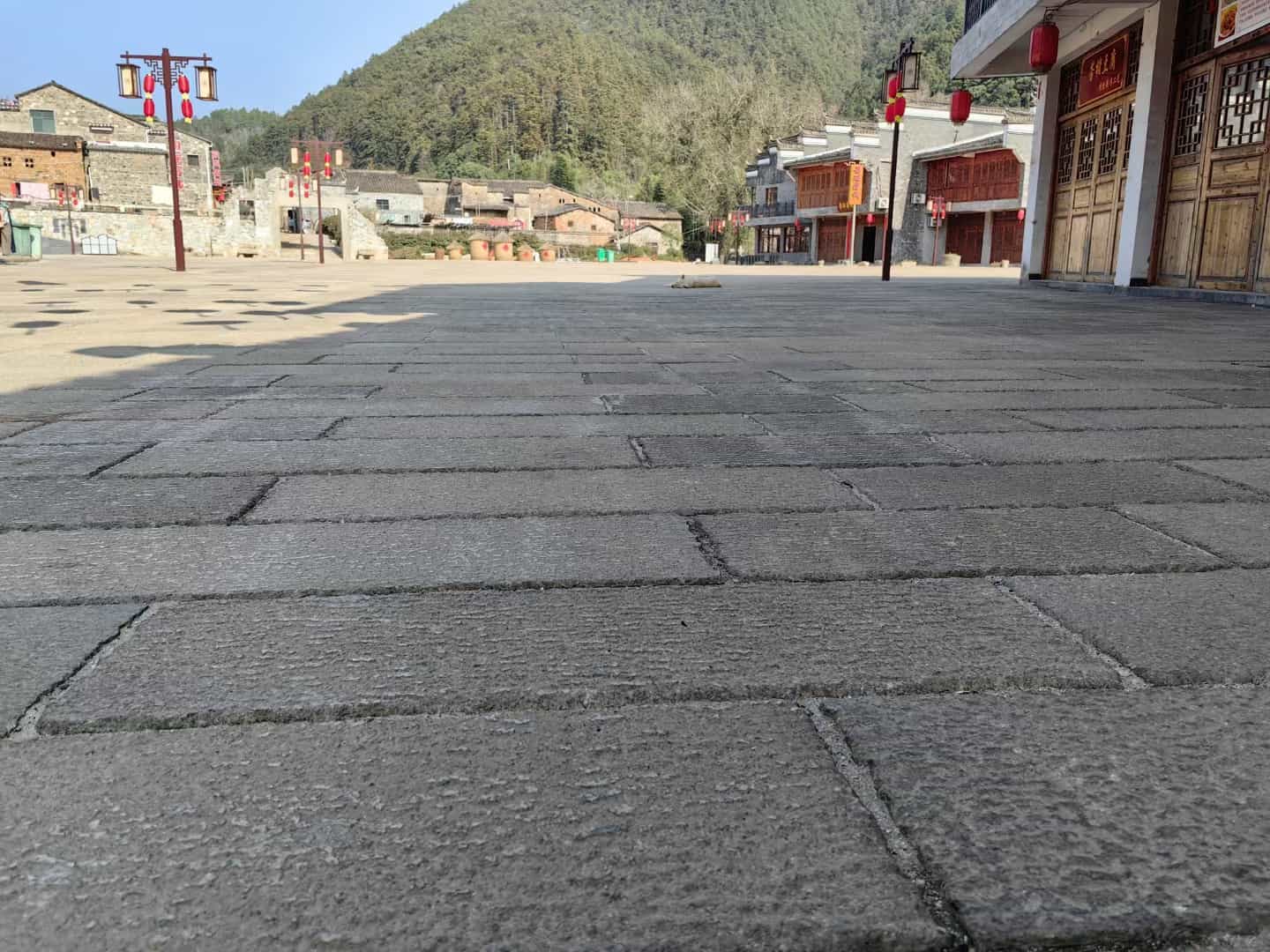 四平仿古石铺装效果