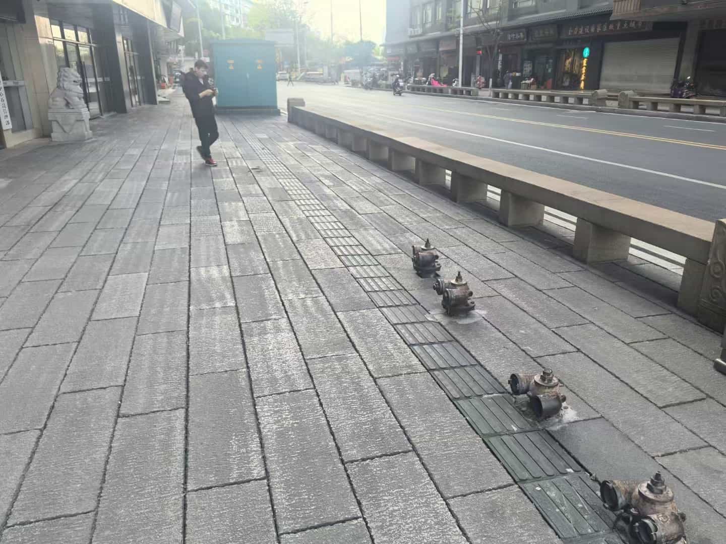 四平仿古石铺装效果