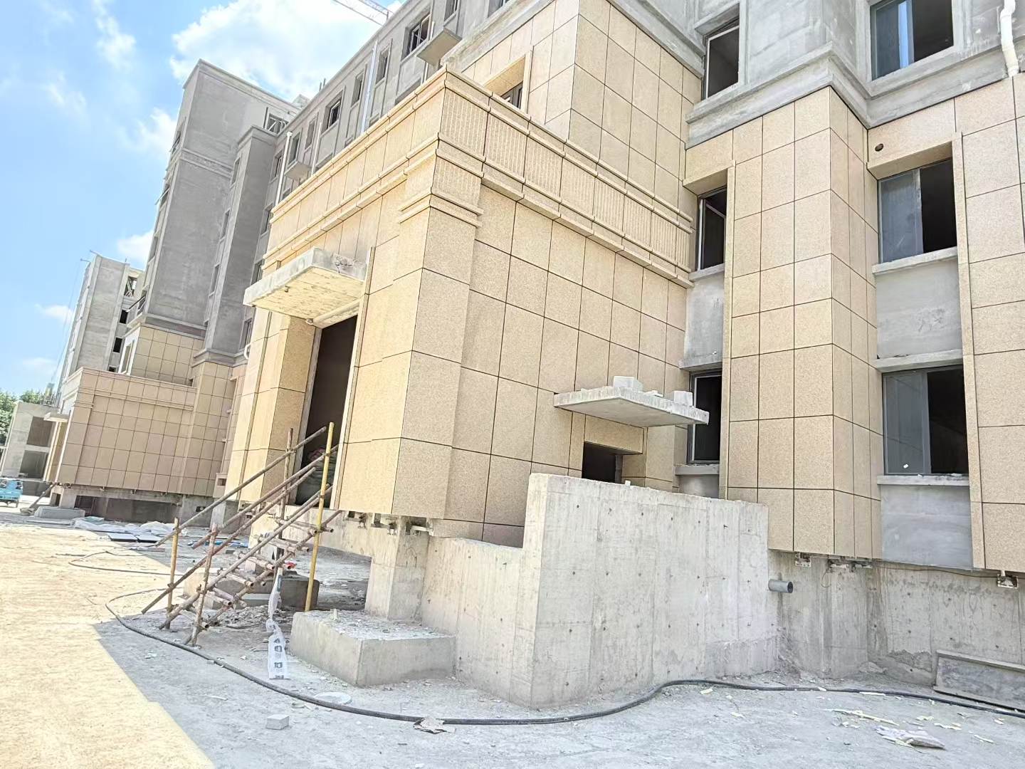 四平 黄金麻干挂，工地实拍
